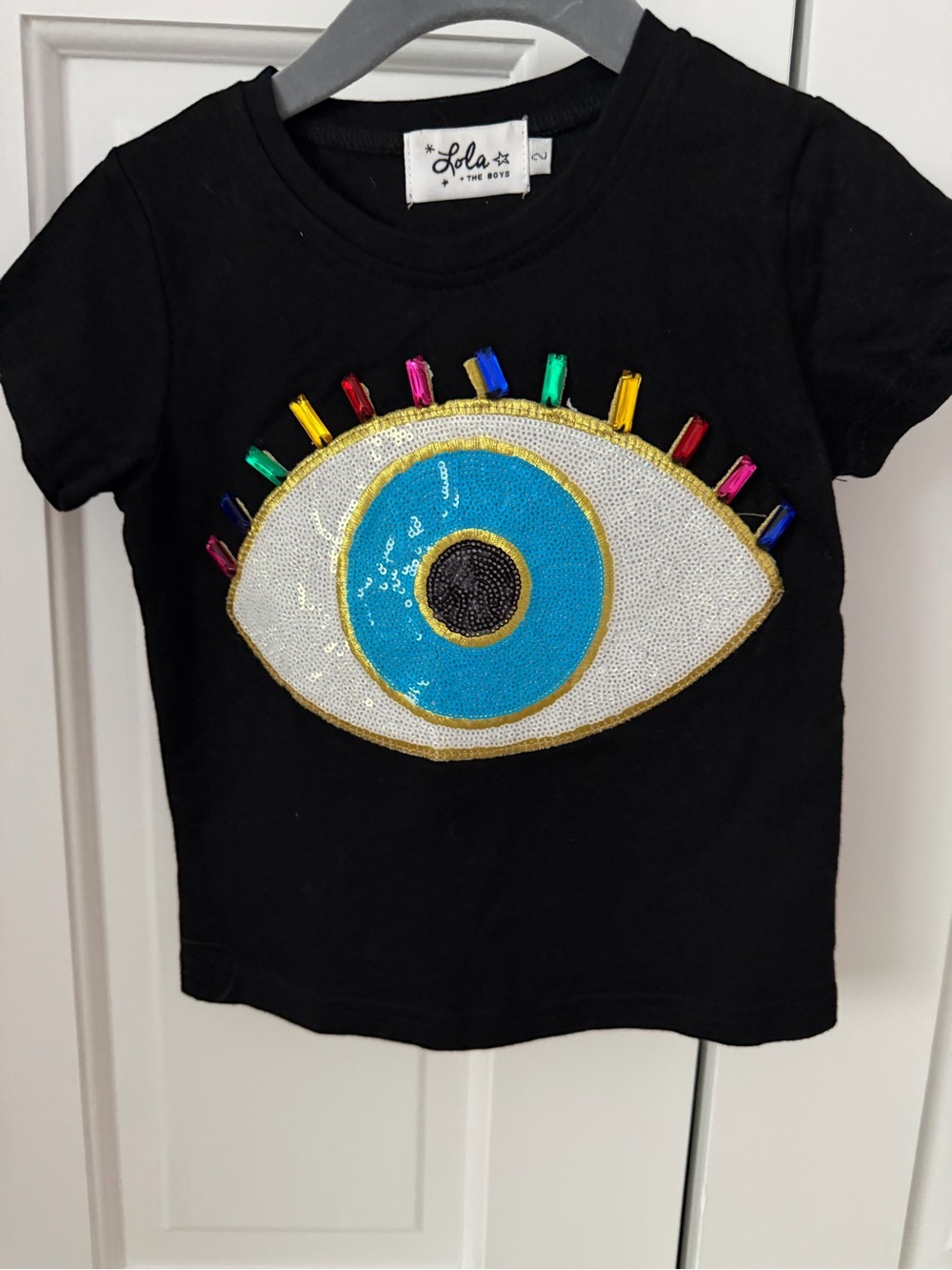 Lola and the boys evil eye tshirt size 2